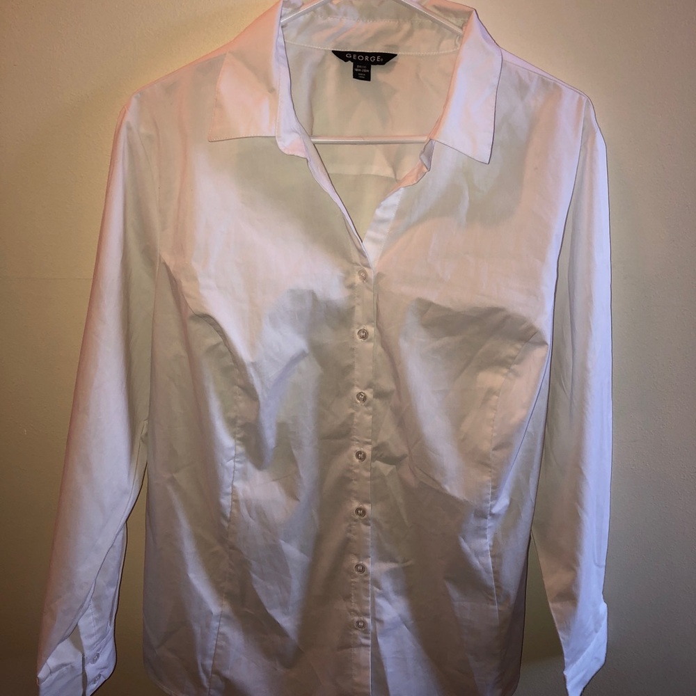 George White Dress Shirt (Plus Size)